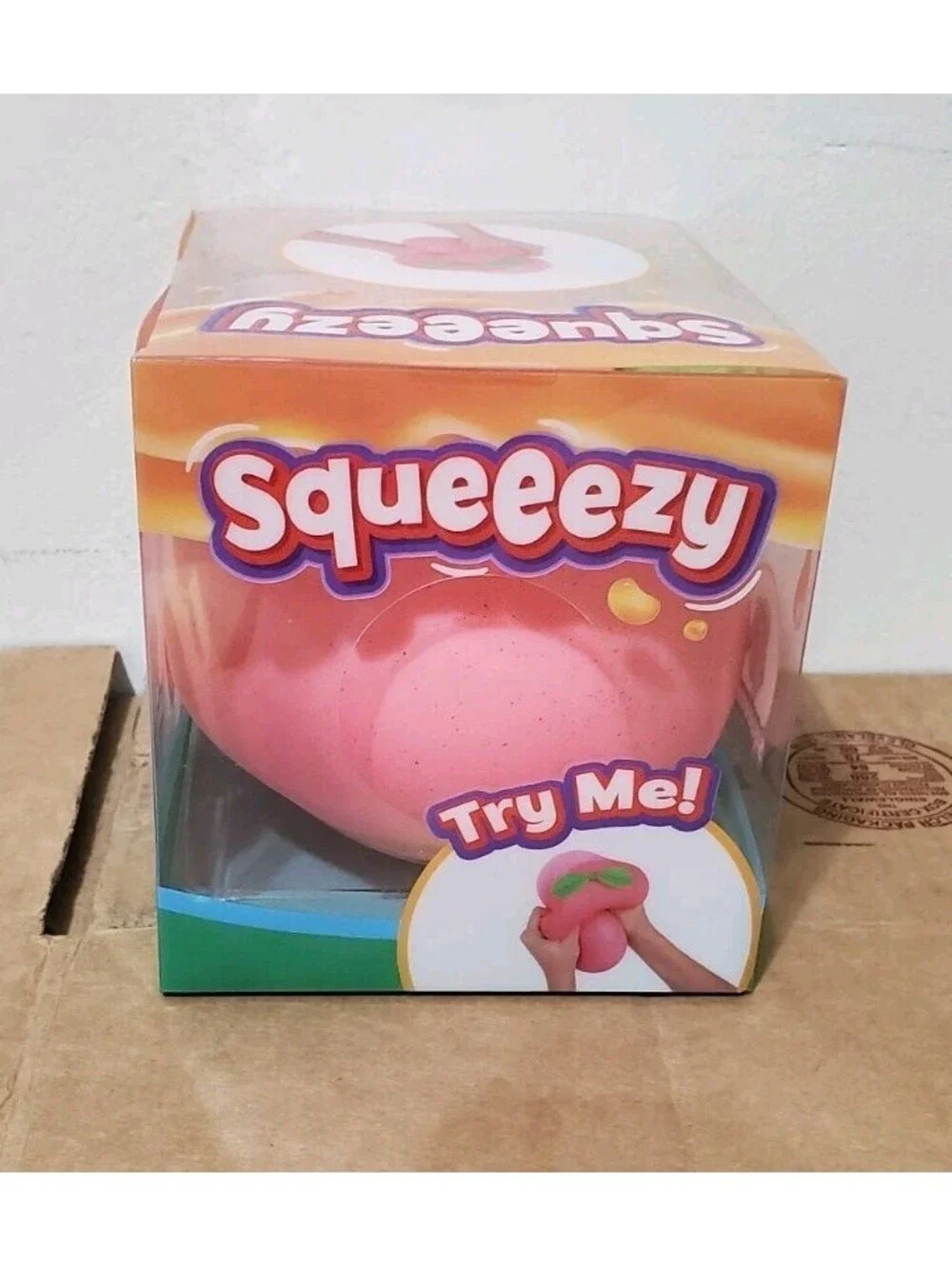 Squeezezy Peach Jumbo Squishy Toy Sunny Days Entertainment Giggle Zone Tiktok